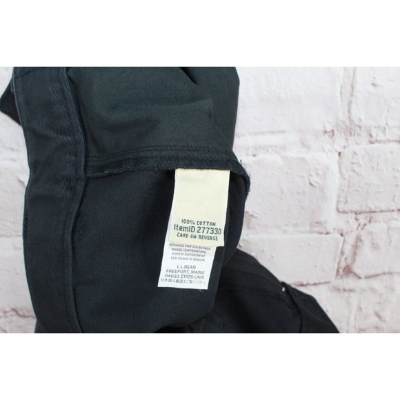 LL Bean Women's Bayside Black Cotton High-Rise Straight-Leg Pants Size 20 - Picture 6 of 9